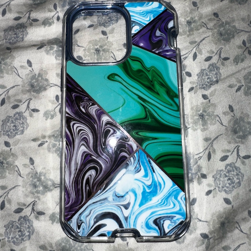 iPhone 14 Pro Max Colorful Swirl Design Phone Case